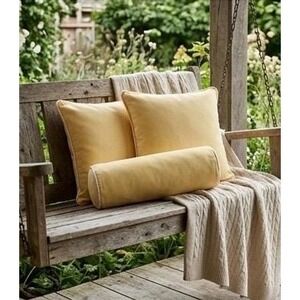Pottery Barn Sunbrella® Contrast Piped Outdoor Pillow Set  Yellow (3-Piece Set)